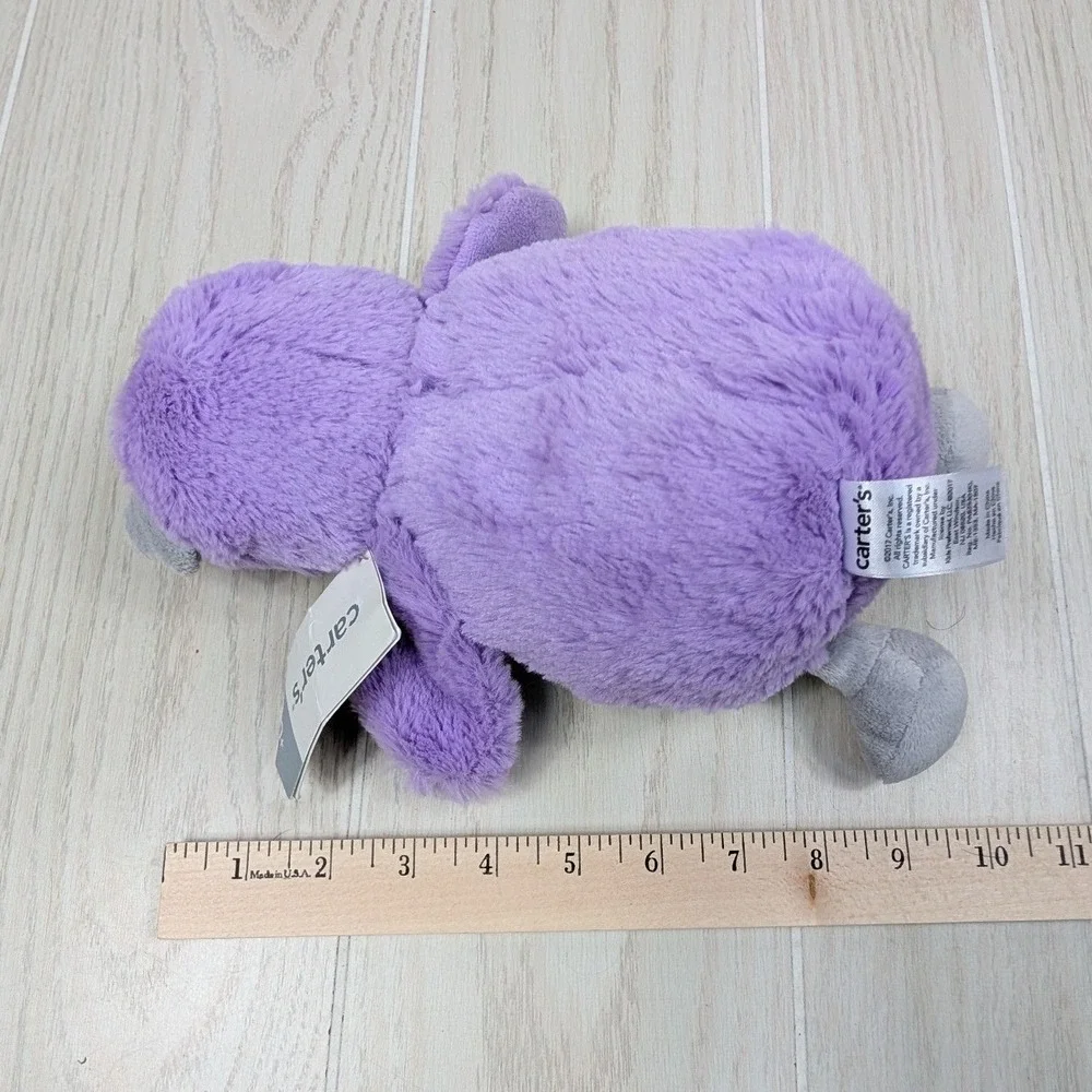 Carter's Plush Toy Purple White Owl Stuffed Animal Soft Baby toy